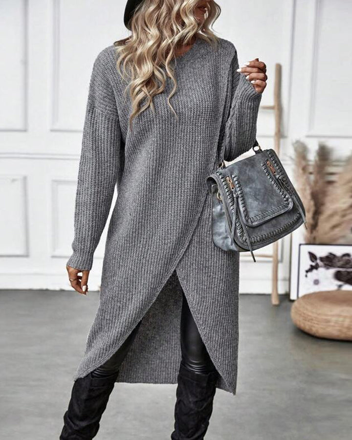 Dorothea | Women's Long Sleeve Asymmetrical Tunic Sweater