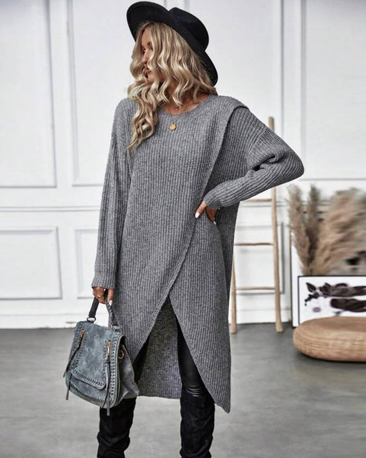 Dorothea | Women's Long Sleeve Asymmetrical Tunic Sweater