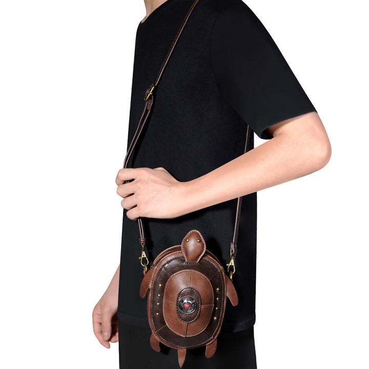 Avery turtle crossbody bag worn