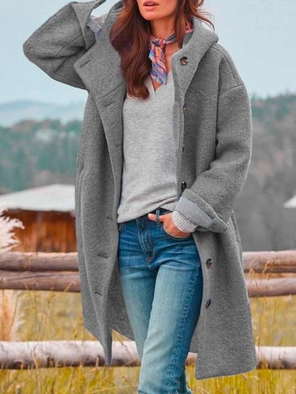 Amalia | Women's Cozy Winter Coat with Sleek Front and Long Sleeves