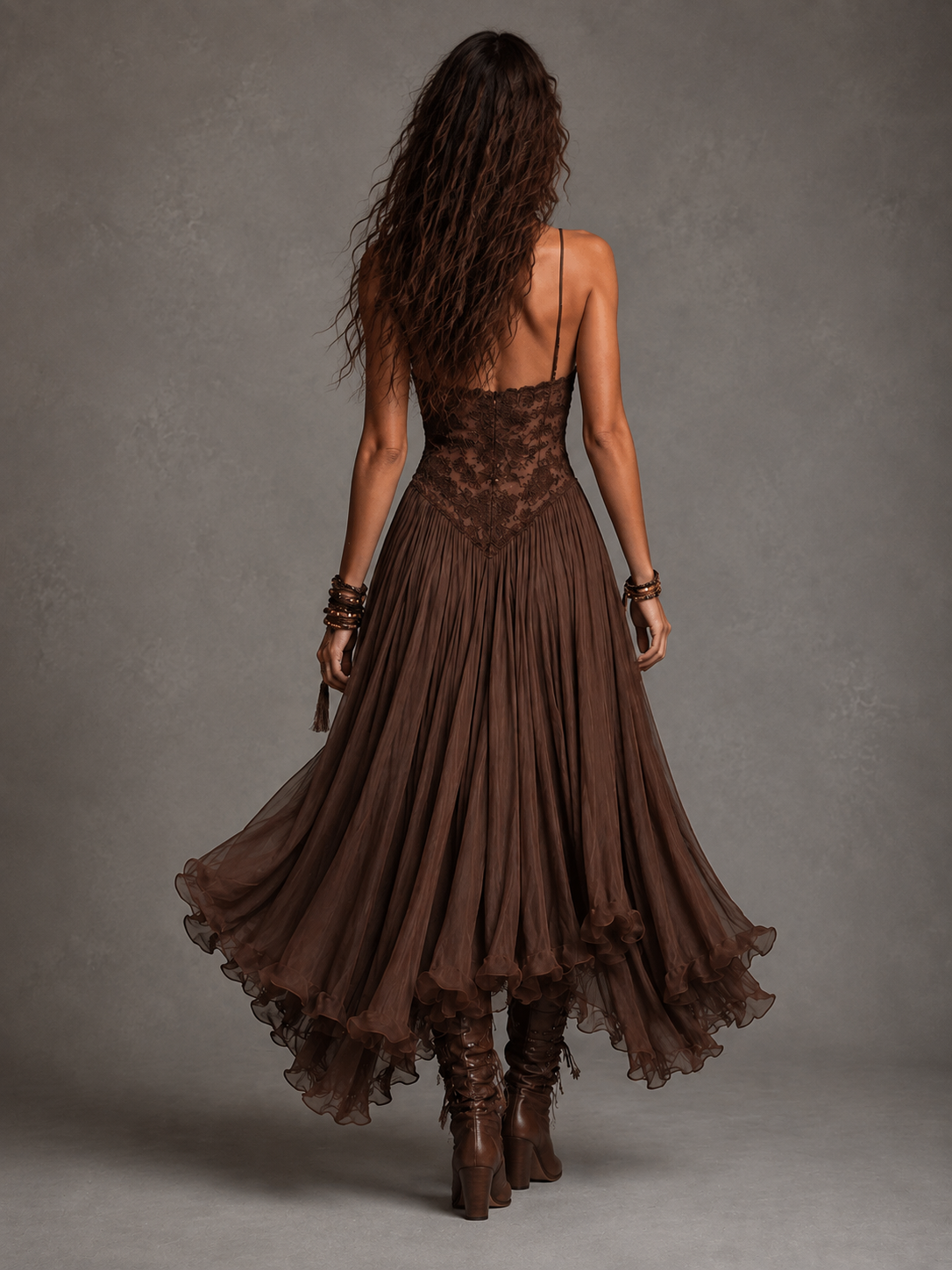 Olivia | Women's Lace Corset Maxi Dress