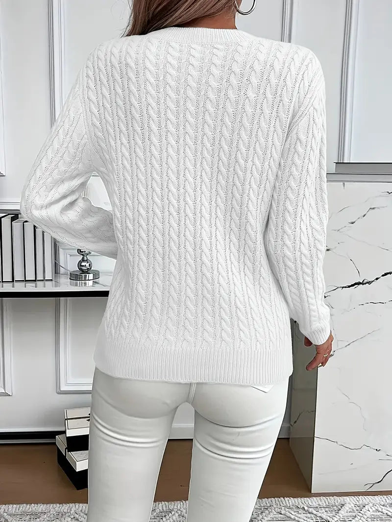Lena | Women's Classic Cable Knit Sweater Crafted from Premium Yarn