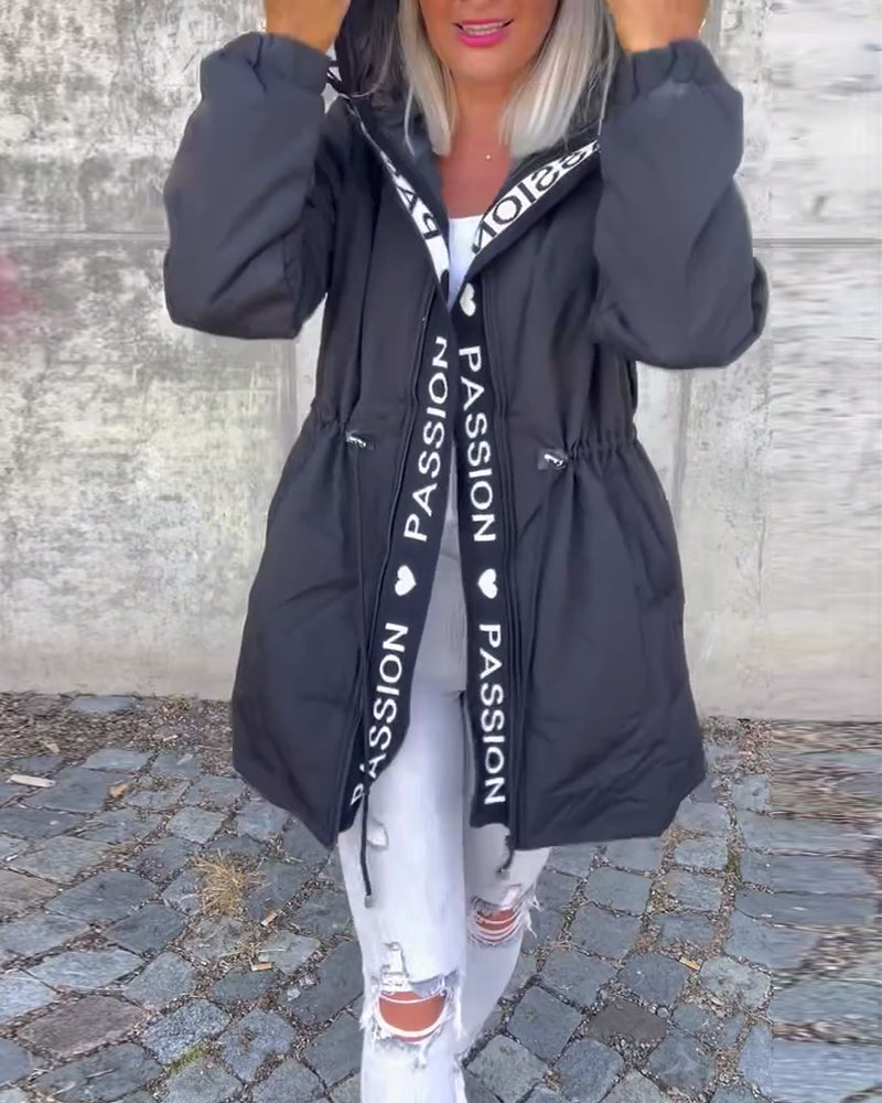 Vanessa | Women's Casual Zip-Up Jacket with Adjustable Drawstring