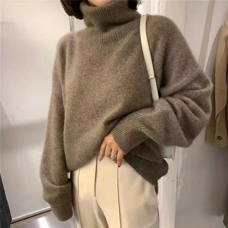 Mira - Cozy Turtleneck Knit Sweater