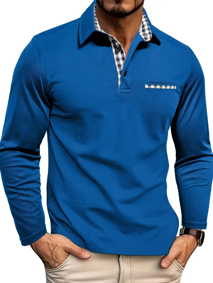 Luxury Long Sleeve Polo Shirt