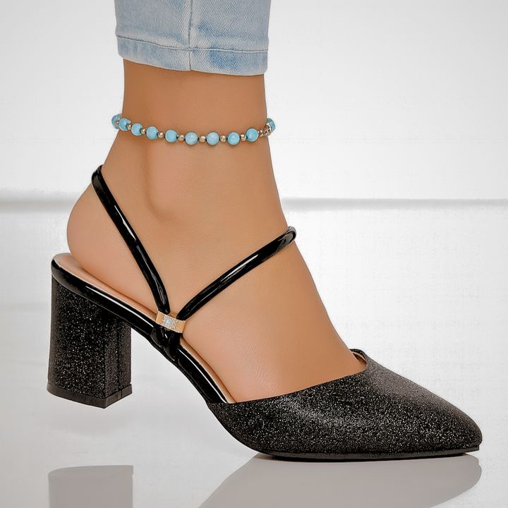 AURORA BACKLESS HEEL SANDALS