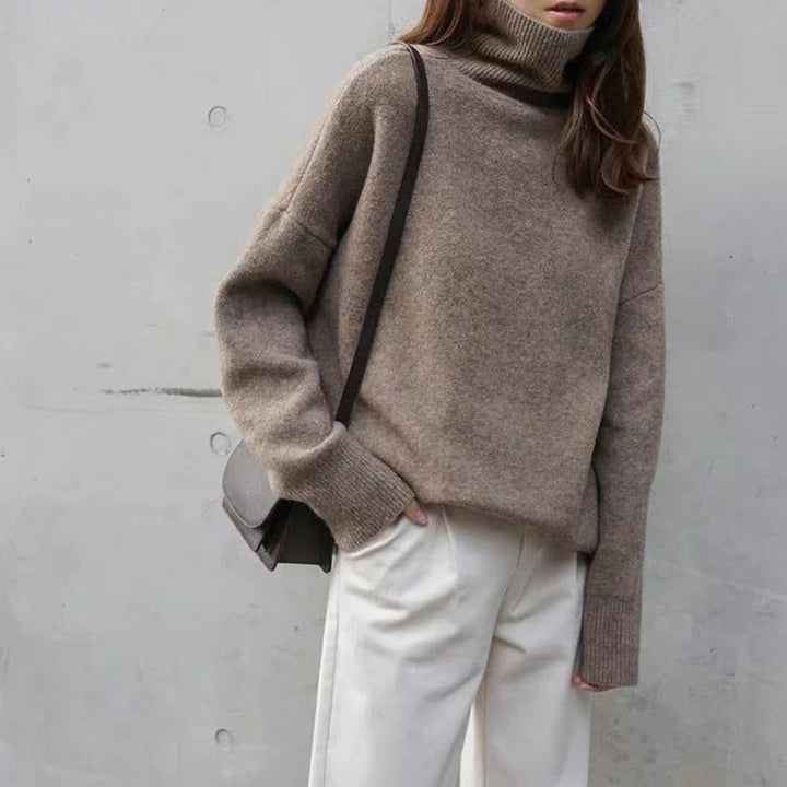 Mira - Cozy Turtleneck Knit Sweater