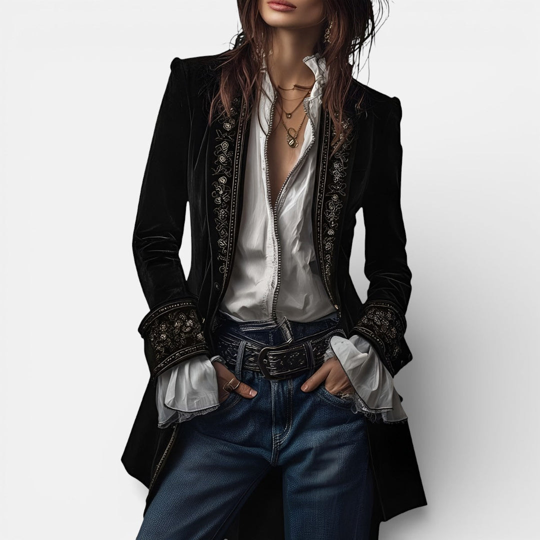 Eliza | Luxurious Velvet Women's Jacket in Deep, Rich Hues