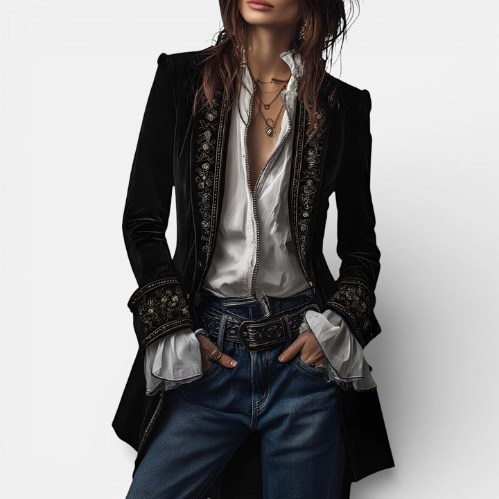 Eliza | Luxurious Velvet Women's Jacket in Deep, Rich Hues