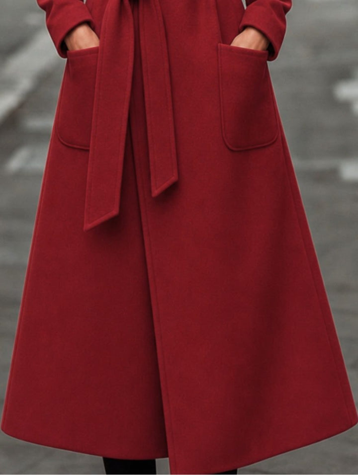 Maren | Women's Notch Collar Belted Wool Winter Coat