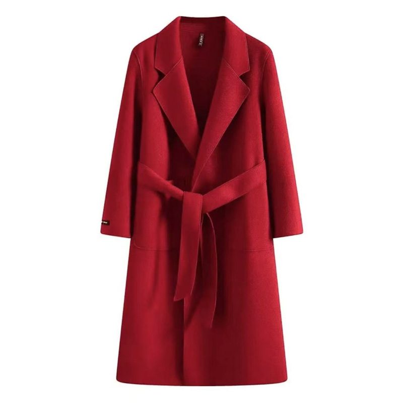 Maren | Women's Notch Collar Belted Wool Winter Coat