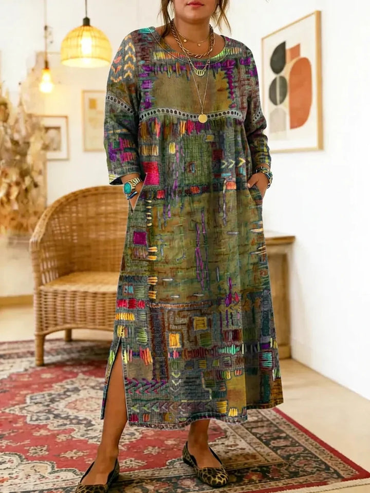 Printed Midi Dress Set