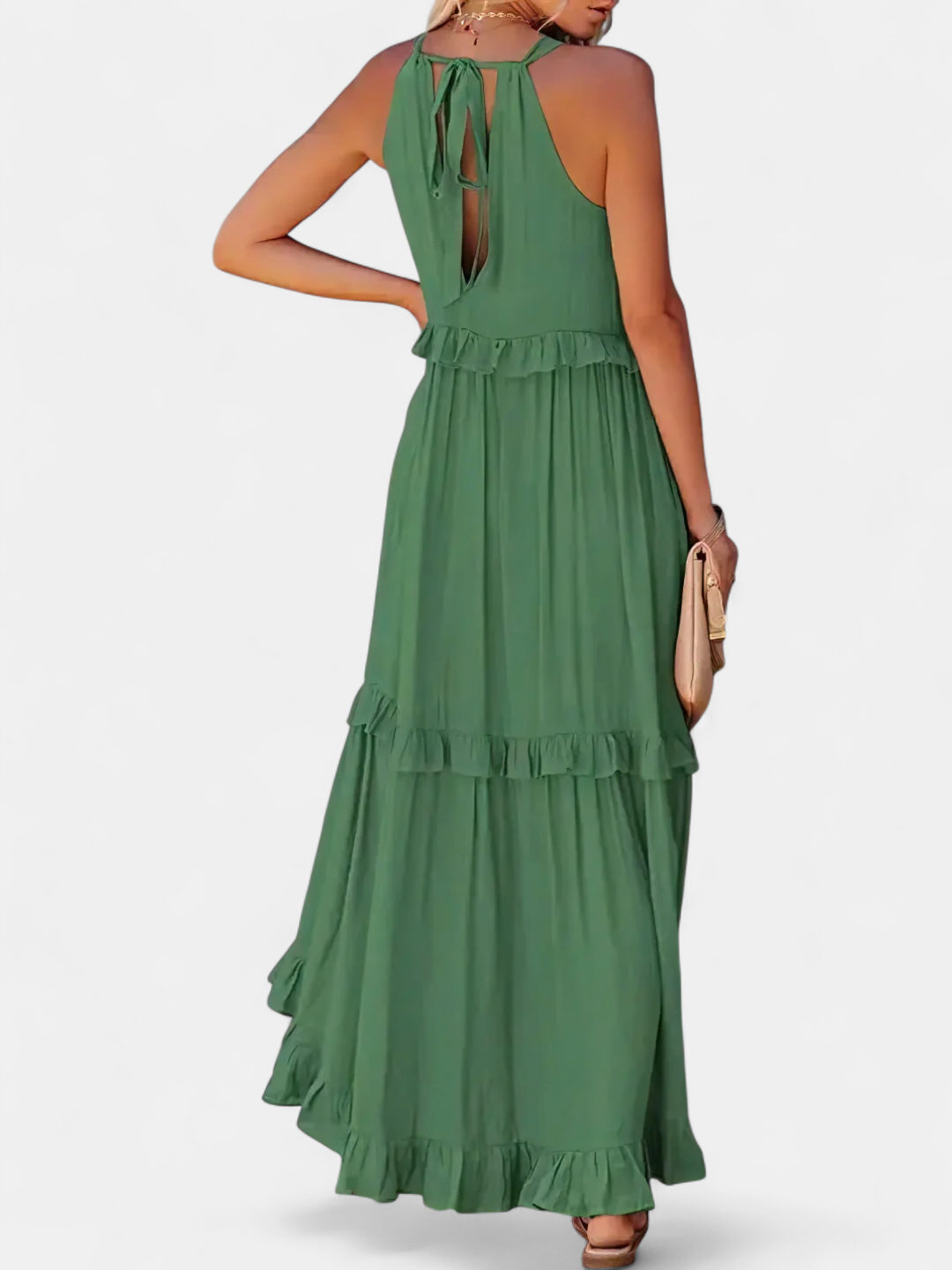 CHERRY | Flowing Flutter Maxi Dress