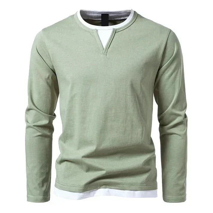 Alwin - Luxury Long-Sleeve Shirt Crafted from Combed Cotton