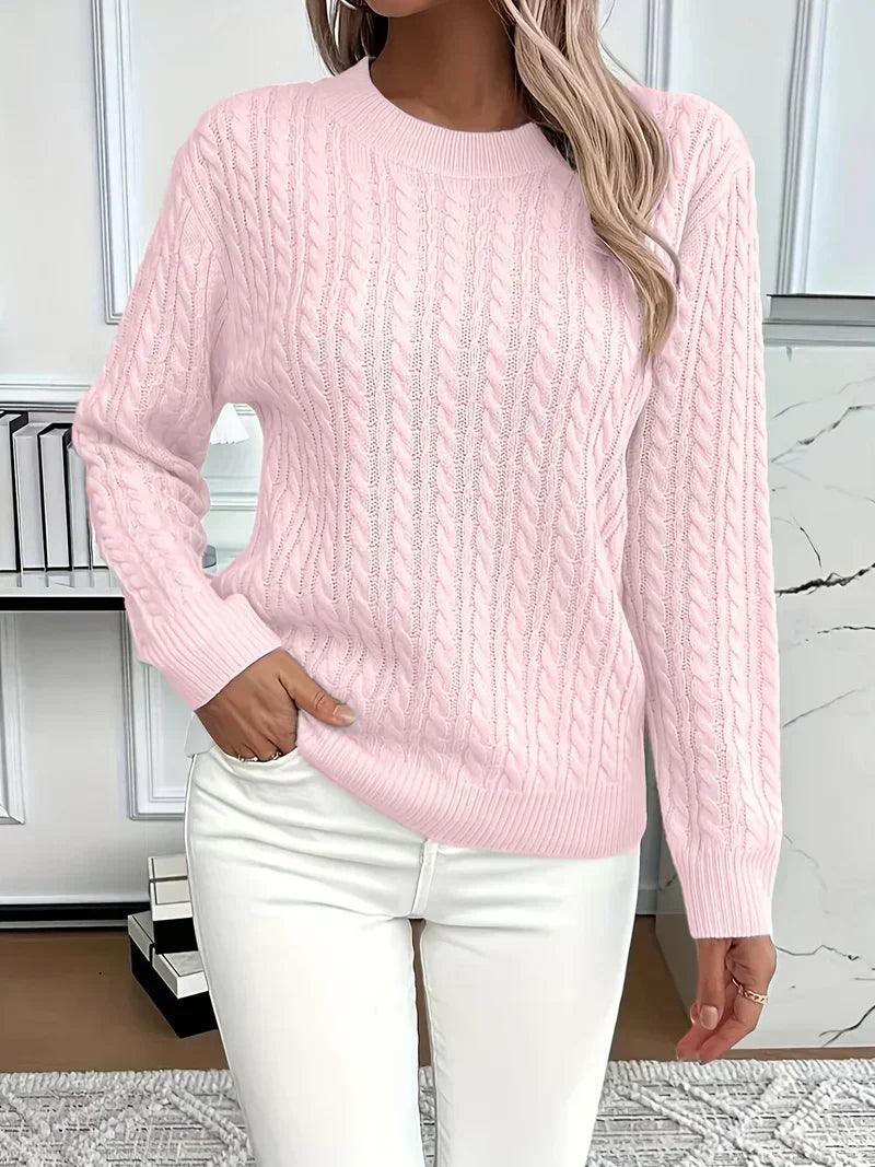 Lena | Women's Classic Cable Knit Sweater Crafted from Premium Yarn
