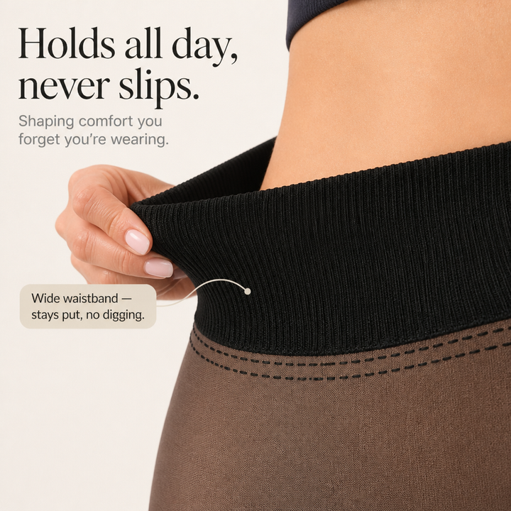 Warmelle – High-Compression Fleece-Lined Tights with Seamless Design