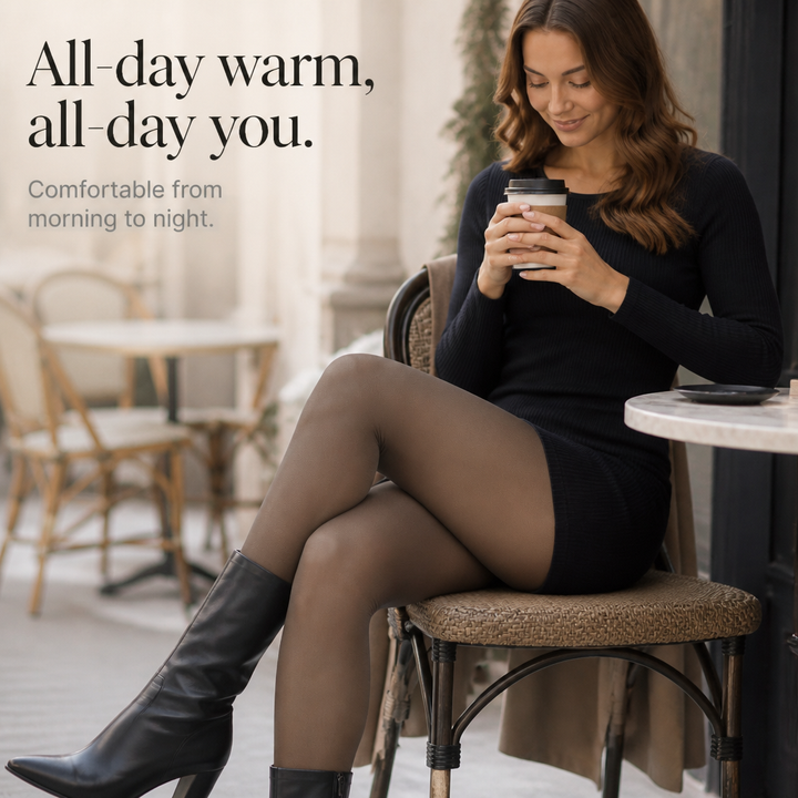 Warmelle – High-Compression Fleece-Lined Tights with Seamless Design