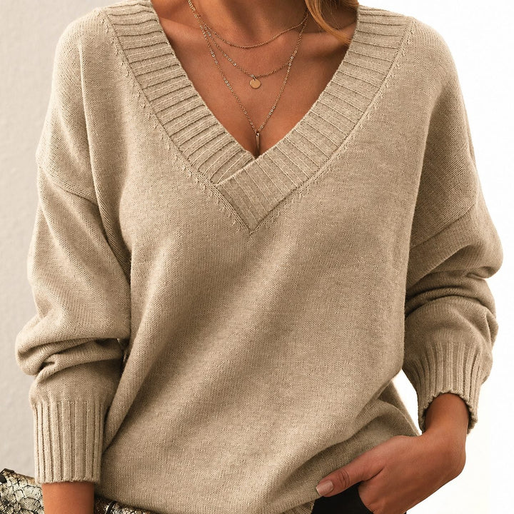 Liesel | Women's Relaxed Fit V-Neck Sweater with Luxuriously Soft Texture