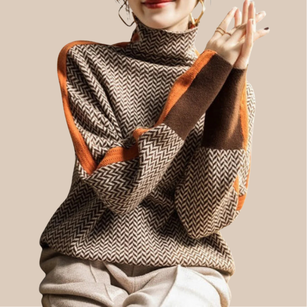 Thomasin | Women's Striped Crew Neck Knit Sweater