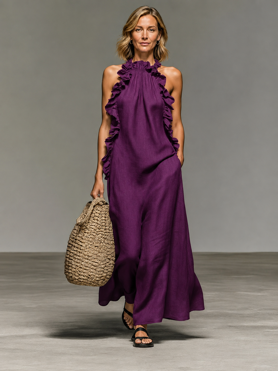 Emma | Luxurious Ruffled Maxi Dress