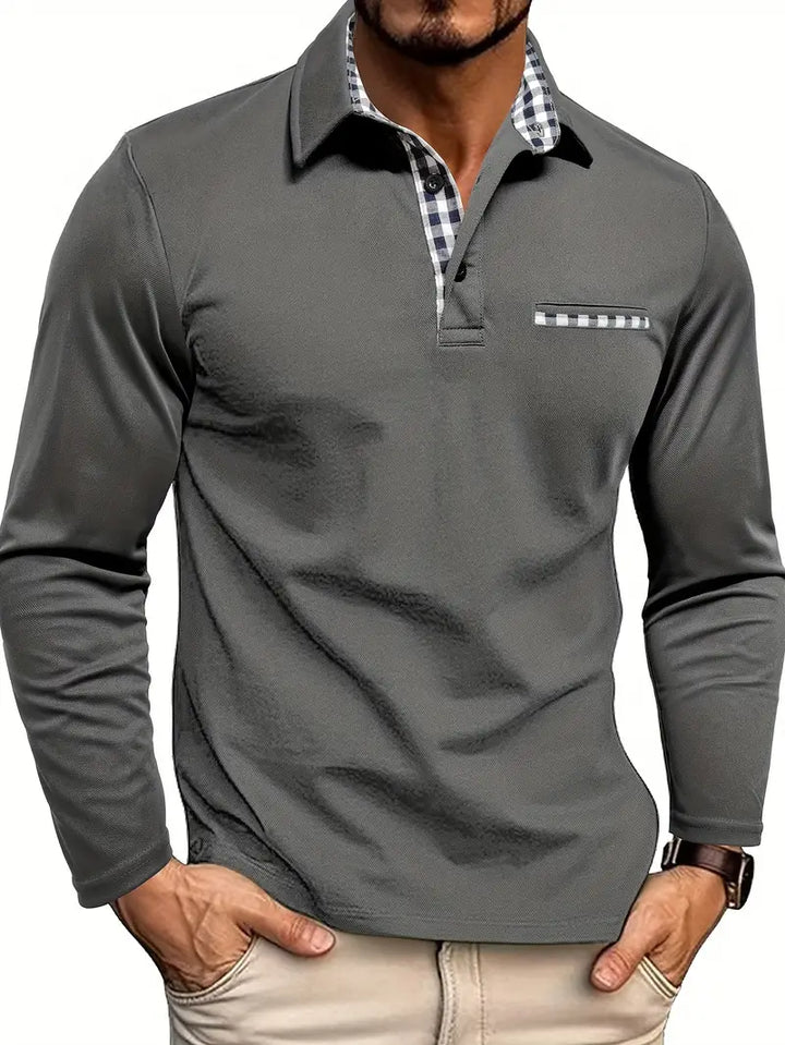 Luxury Long Sleeve Polo Shirt