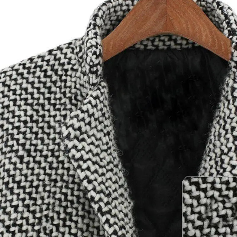 Riley | Women's V-Neck Single Button Wool Blend Blazer Coat