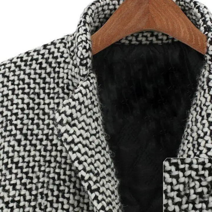 Riley | Women's V-Neck Single Button Wool Blend Blazer Coat