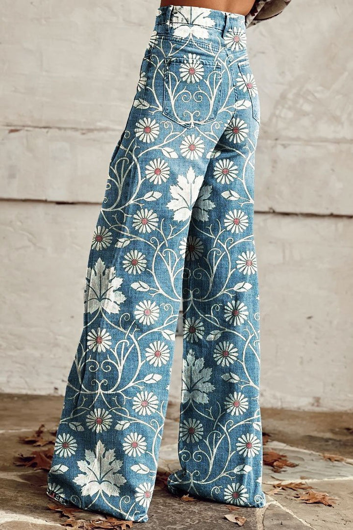 Margherita™ | Chic Bohemian Floral Print Pants