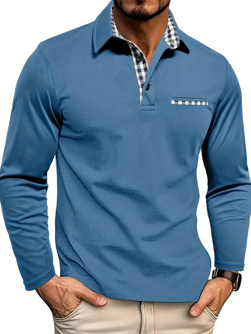 Luxury Long Sleeve Polo Shirt