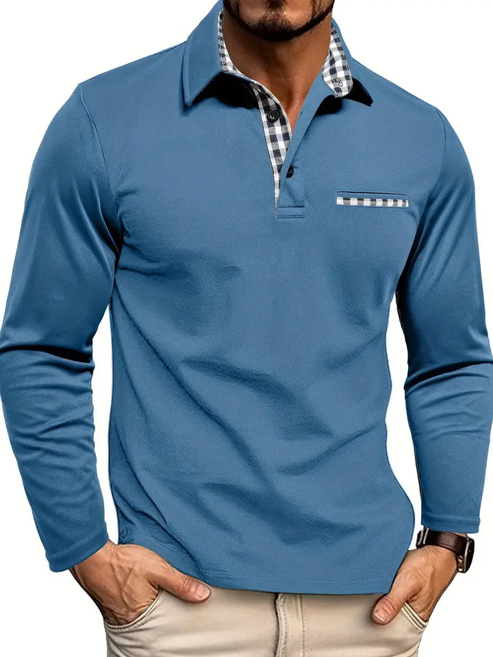 Luxury Long Sleeve Polo Shirt
