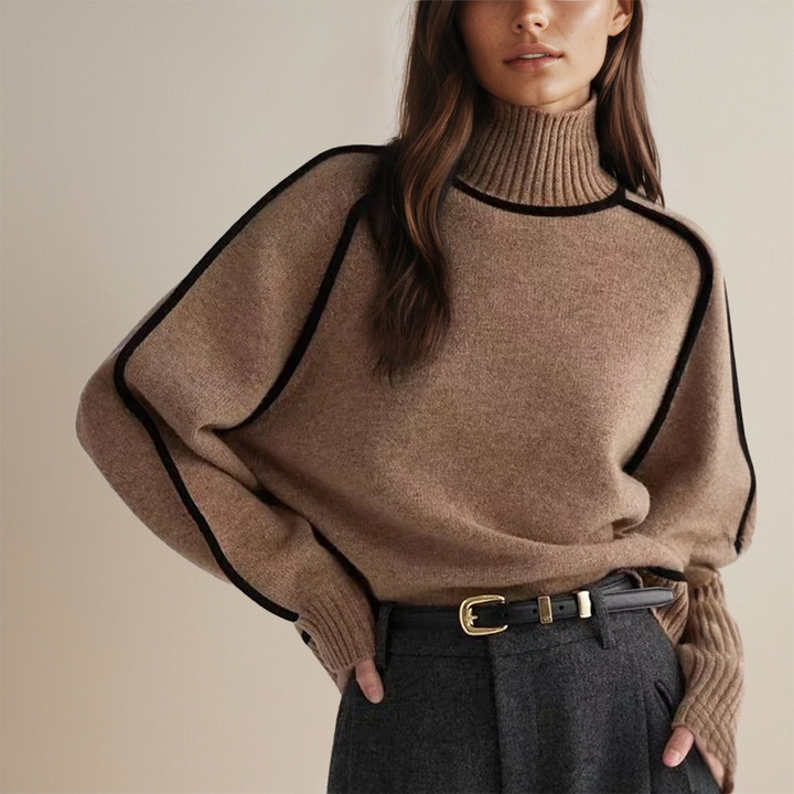 Emilie - Cozy Turtleneck Knit Sweater