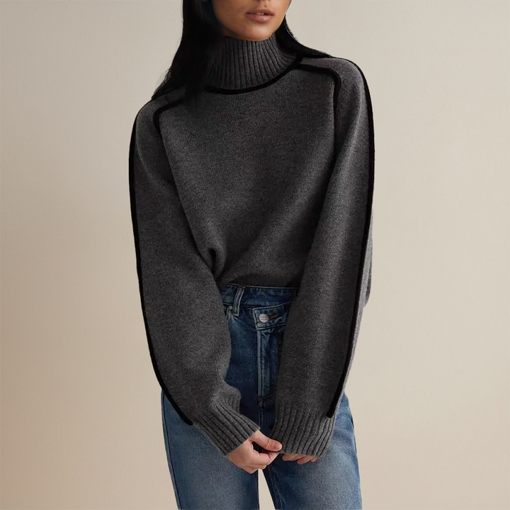 Emilie - Cozy Turtleneck Knit Sweater