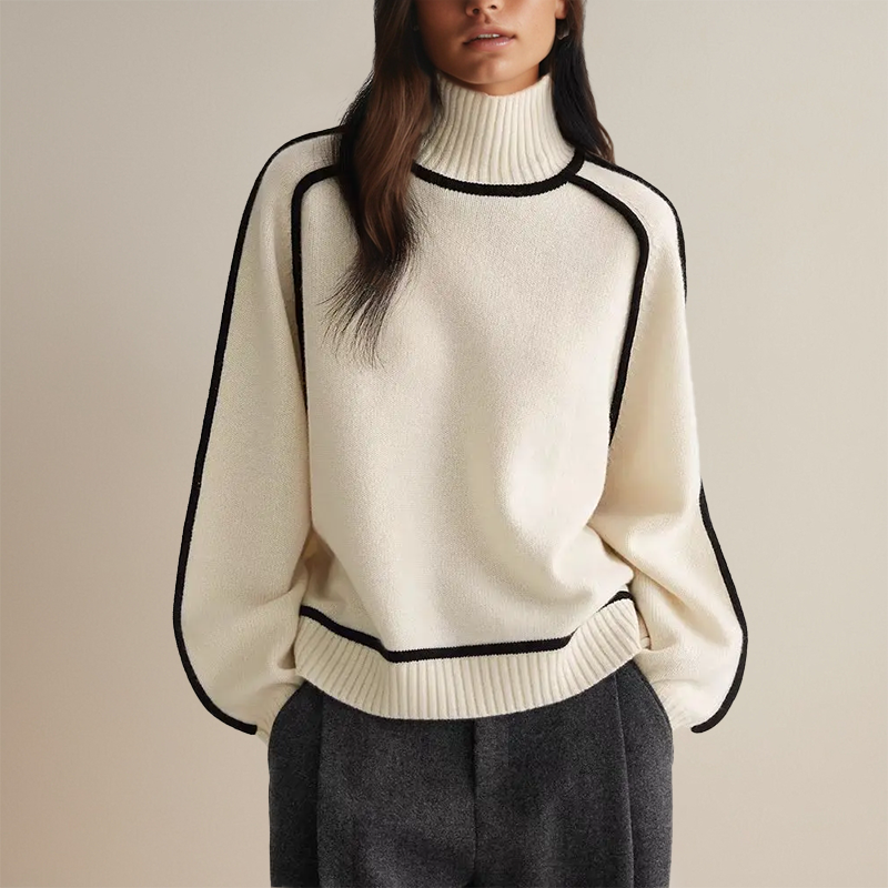 Emilie - Cozy Turtleneck Knit Sweater