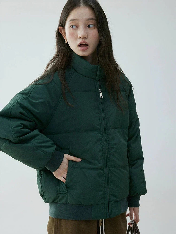Annora Women's Down-Filled Puffer Jacket with High Stand Collar
