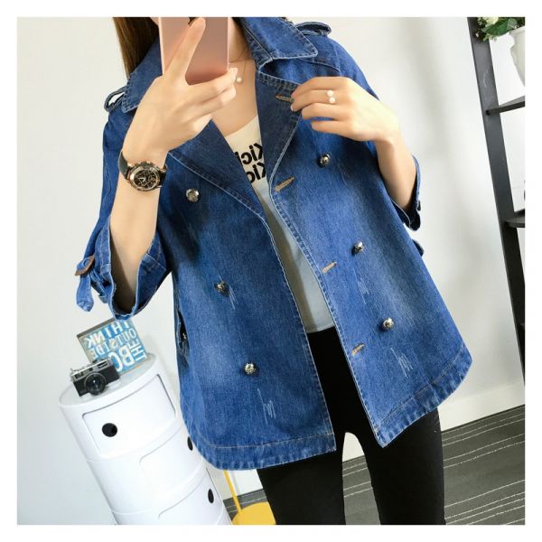 Jenna | Women's Double-Breasted Jacket with Structured Lapel and Pockets
