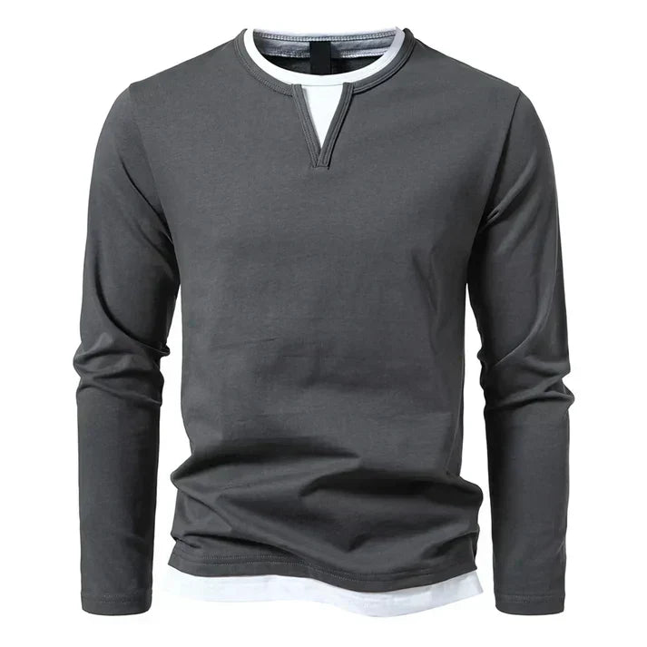 Alwin - Luxury Long-Sleeve Shirt Crafted from Combed Cotton