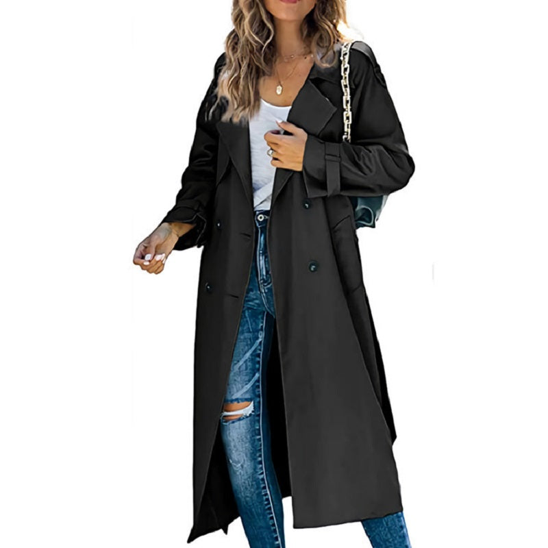 Adair | Women's Longline Button-Front Trench Coat