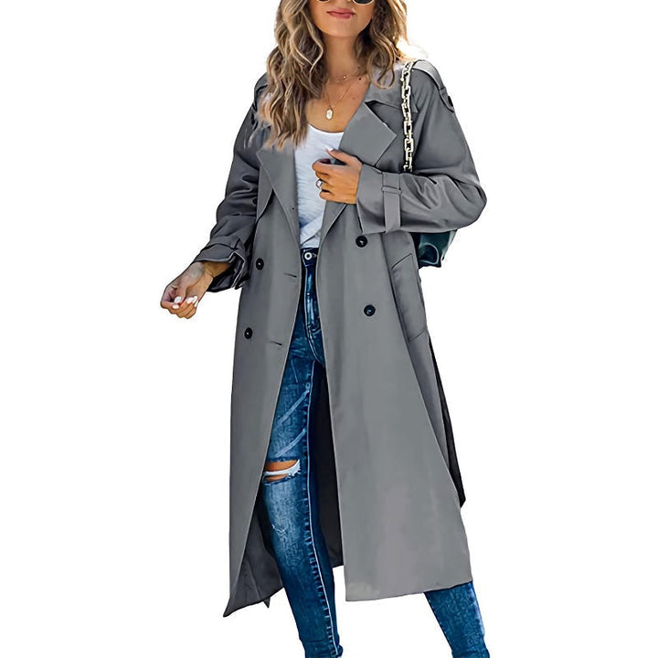 Adair | Women's Longline Button-Front Trench Coat
