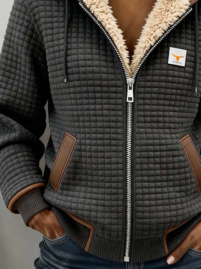 Genevieve Women's Full Zip Fleece Lined Jacket