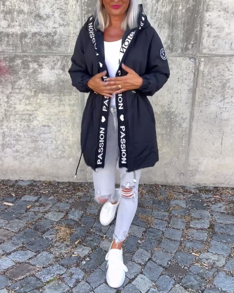 Vanessa | Women's Casual Zip-Up Jacket with Adjustable Drawstring