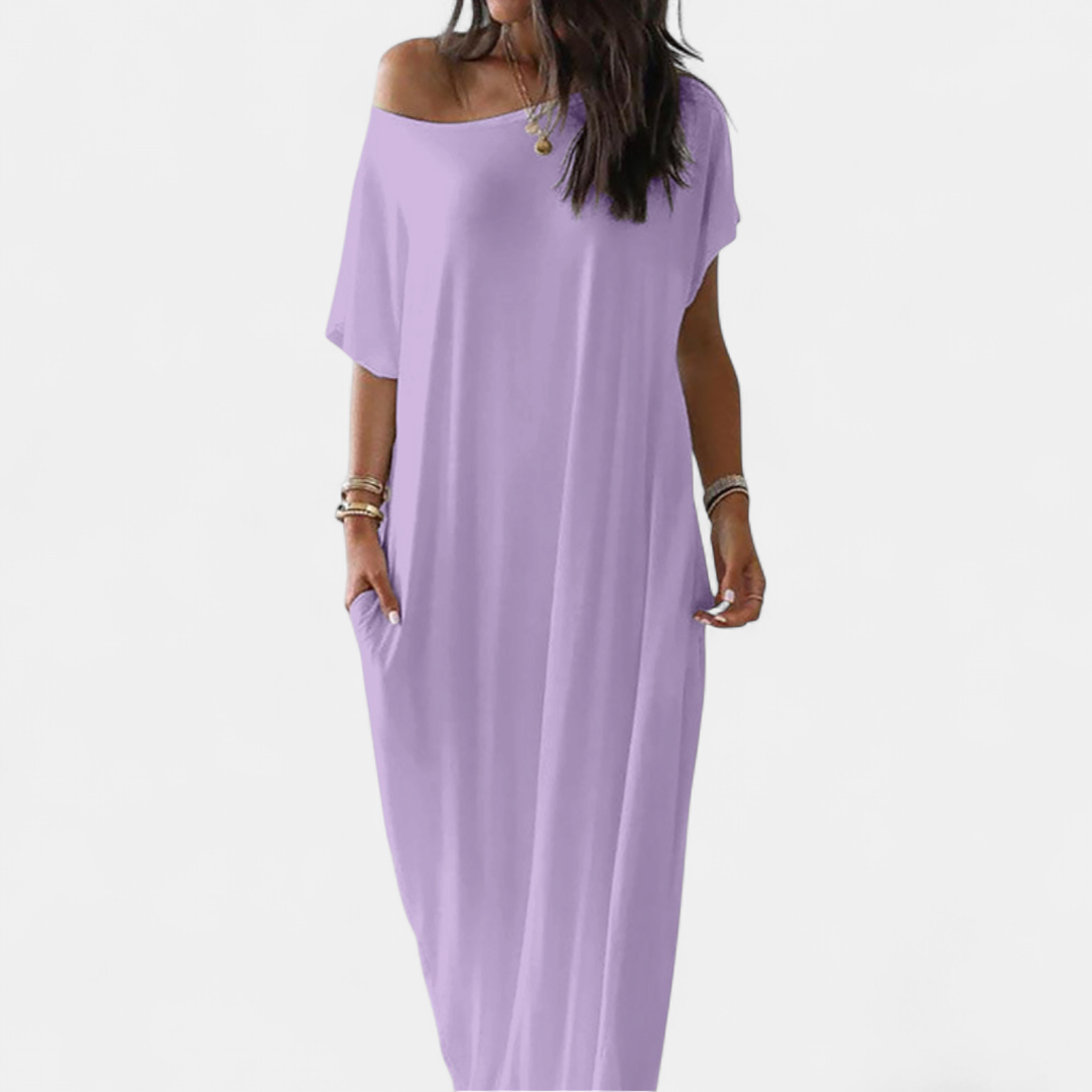 DARLA | Comfy Batwing Sleeve Lounge Dress