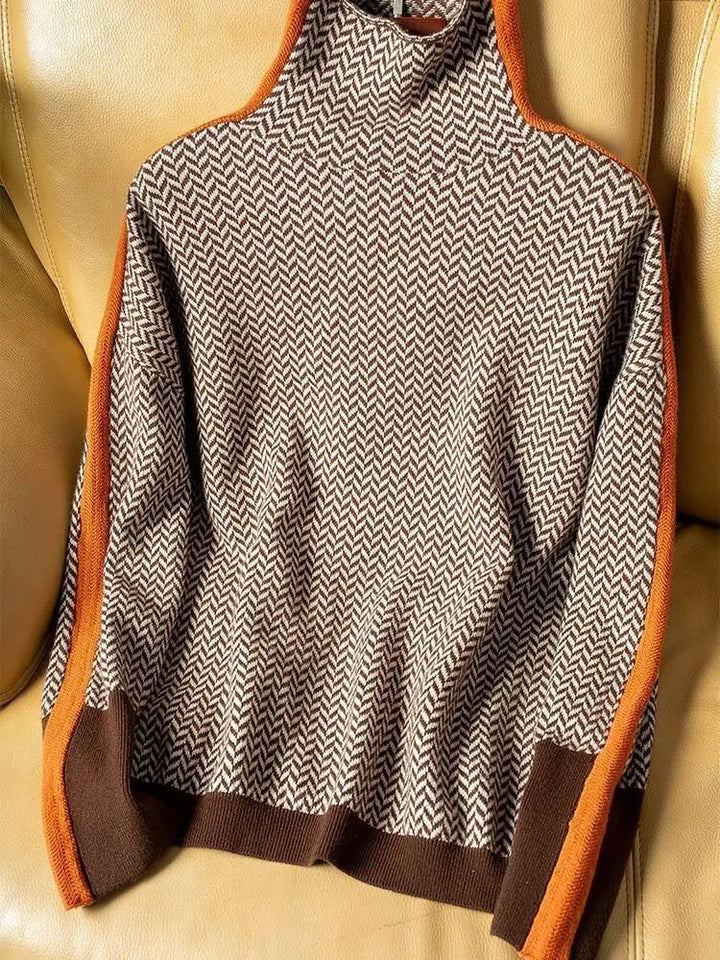 Thomasin | Women's Striped Crew Neck Knit Sweater