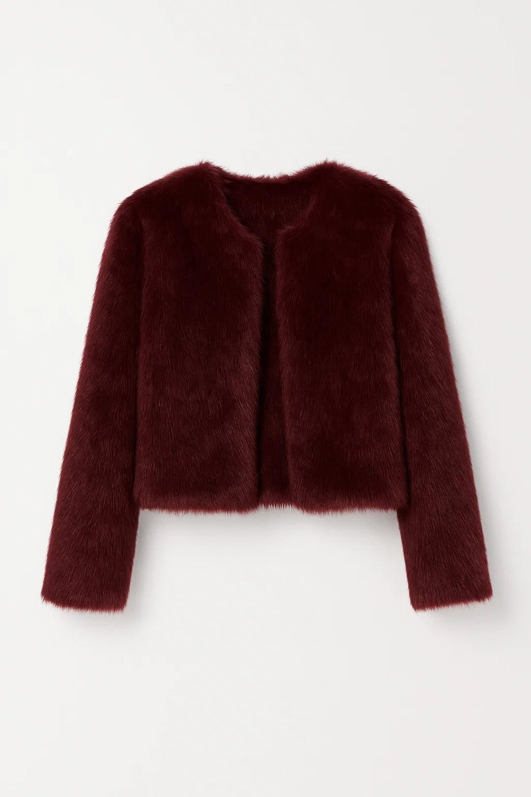Cordelia | Women's Cropped Faux Fur Open Front Shrug Jacket