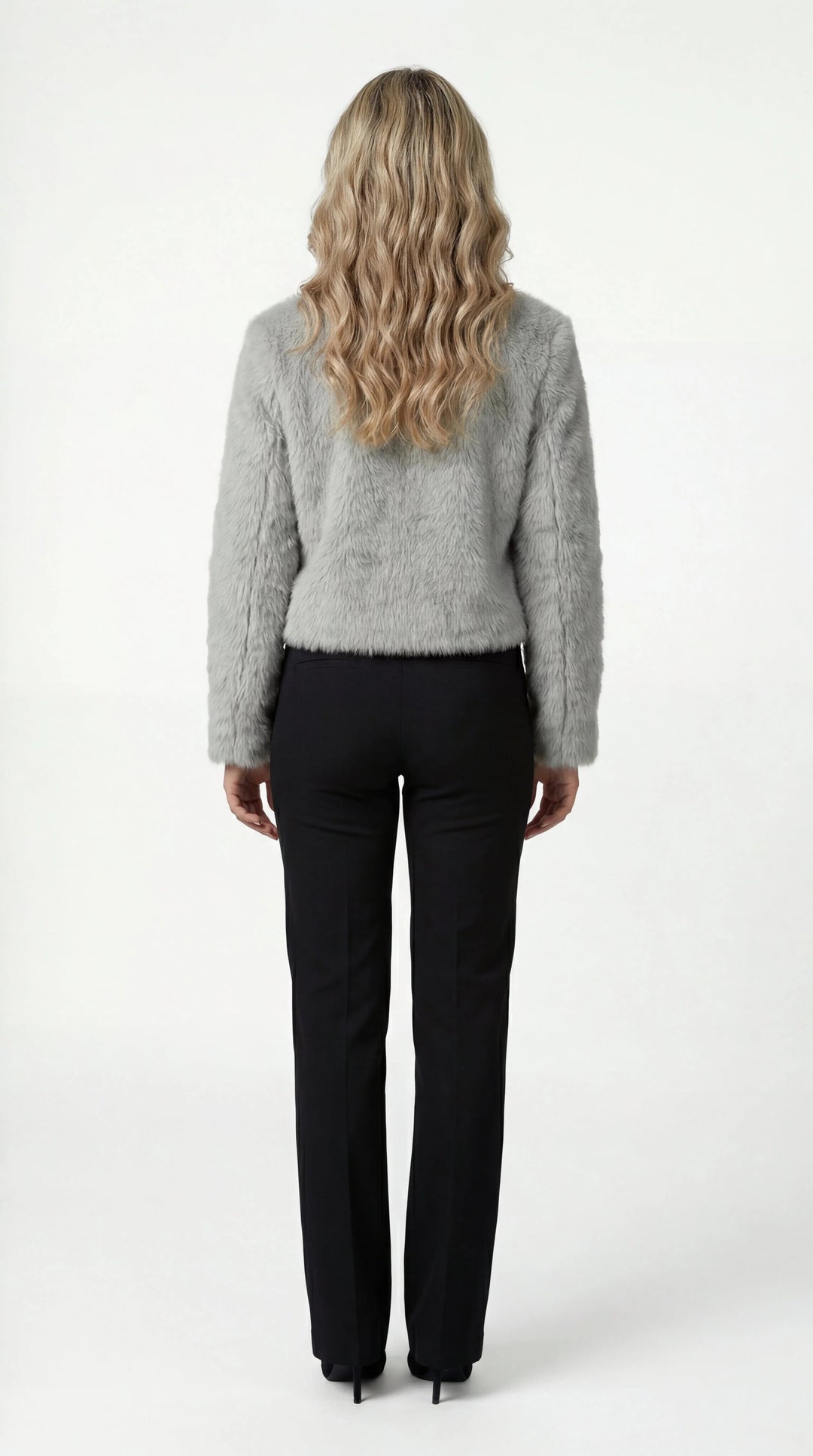 Cordelia | Women's Cropped Faux Fur Open Front Shrug Jacket