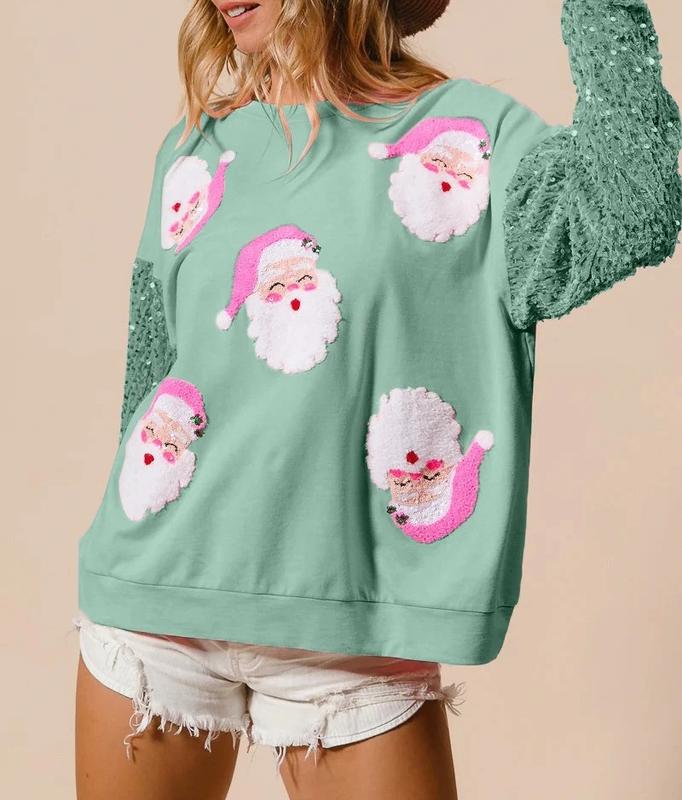 Brianna | Women's Sparkling Christmas Pullover Sweater with Festive Shine