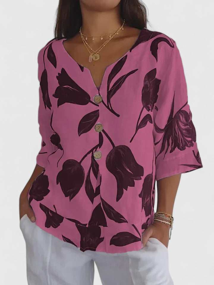 Laura | Cozy V-Neck Top