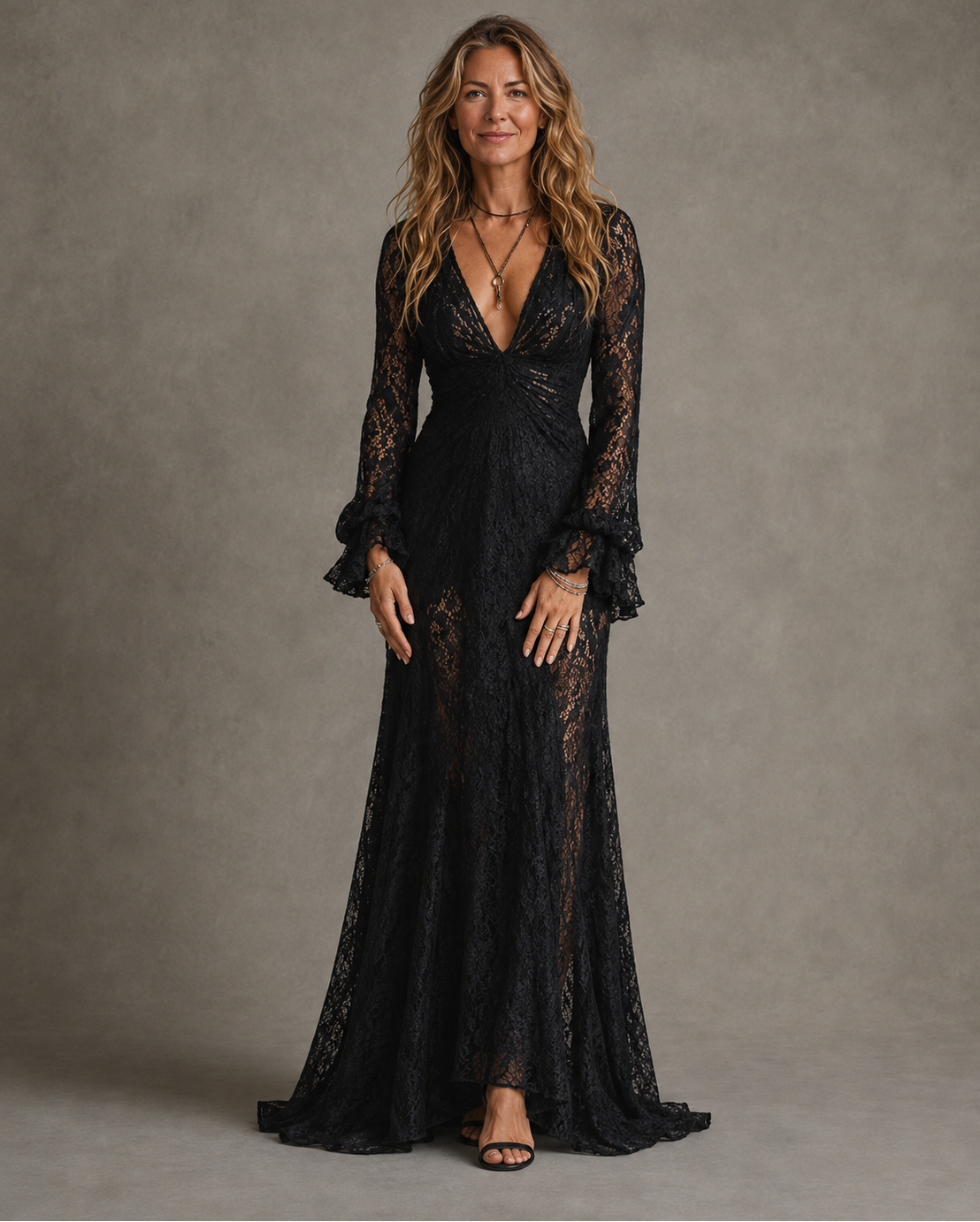Charlotte | Women's Plunging V-Neck Maxi Dress