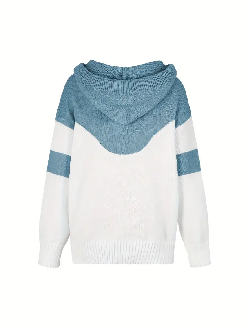 Riona | Women's Cozy Dual Tone Hoodie with Color Block Design