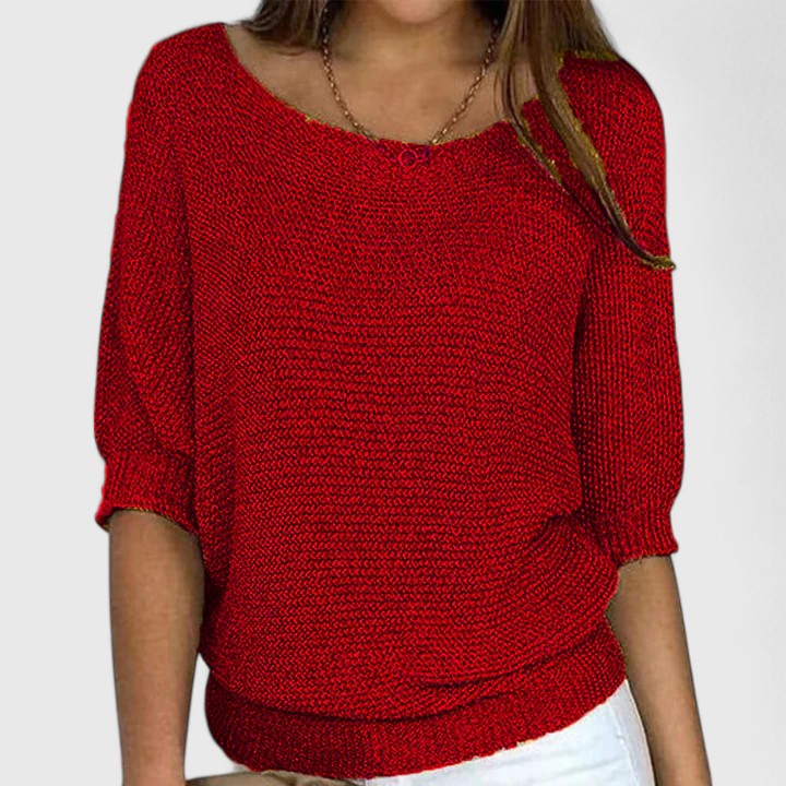 Marianne | Women's Soft Knit Pullover with Subtle Tailored Waist