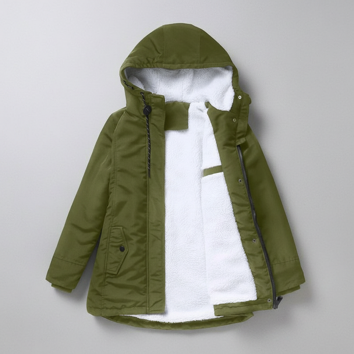 Anne | Women's Cozy Quilted Lined Winter Coat with Hood